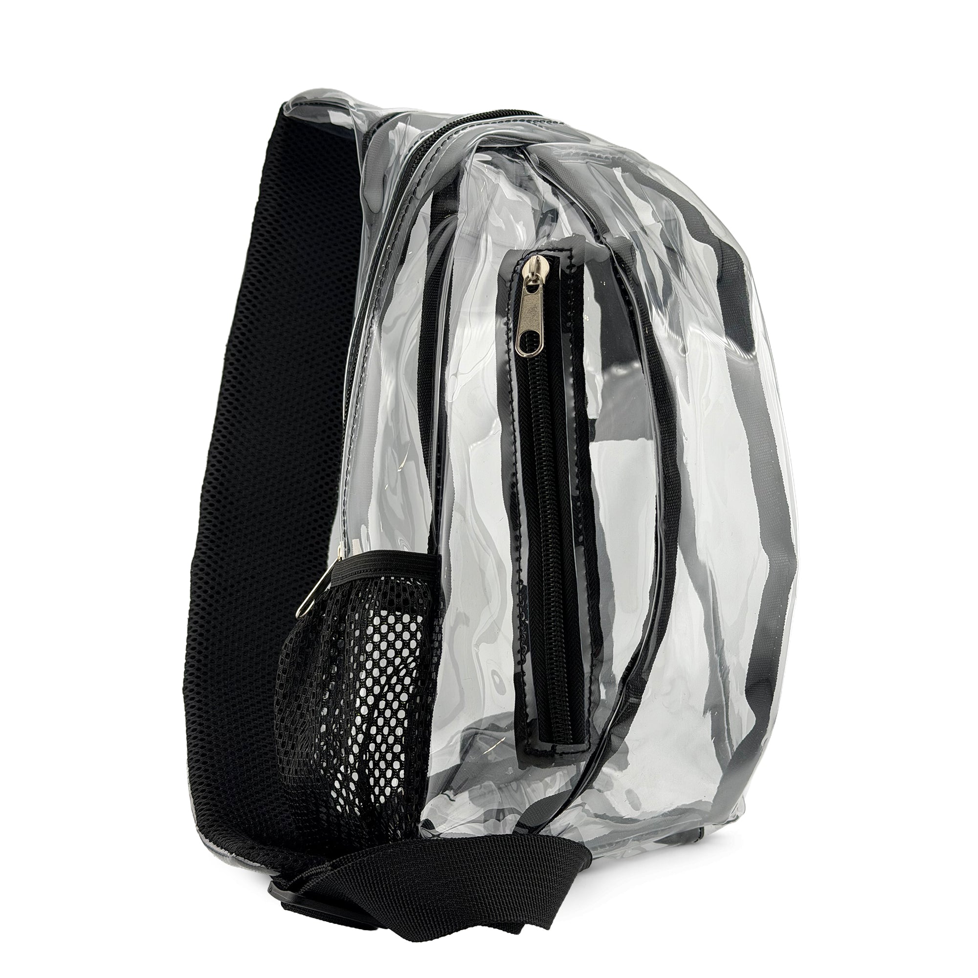 Etc.marketing CLEAR BAG Stadium Approved Sling Bag with CUSTOMIZABLE Strap Pocket – Transparent Crossbody Backpack for Concerts, Sports, Travel & Events - Show your team colors!
