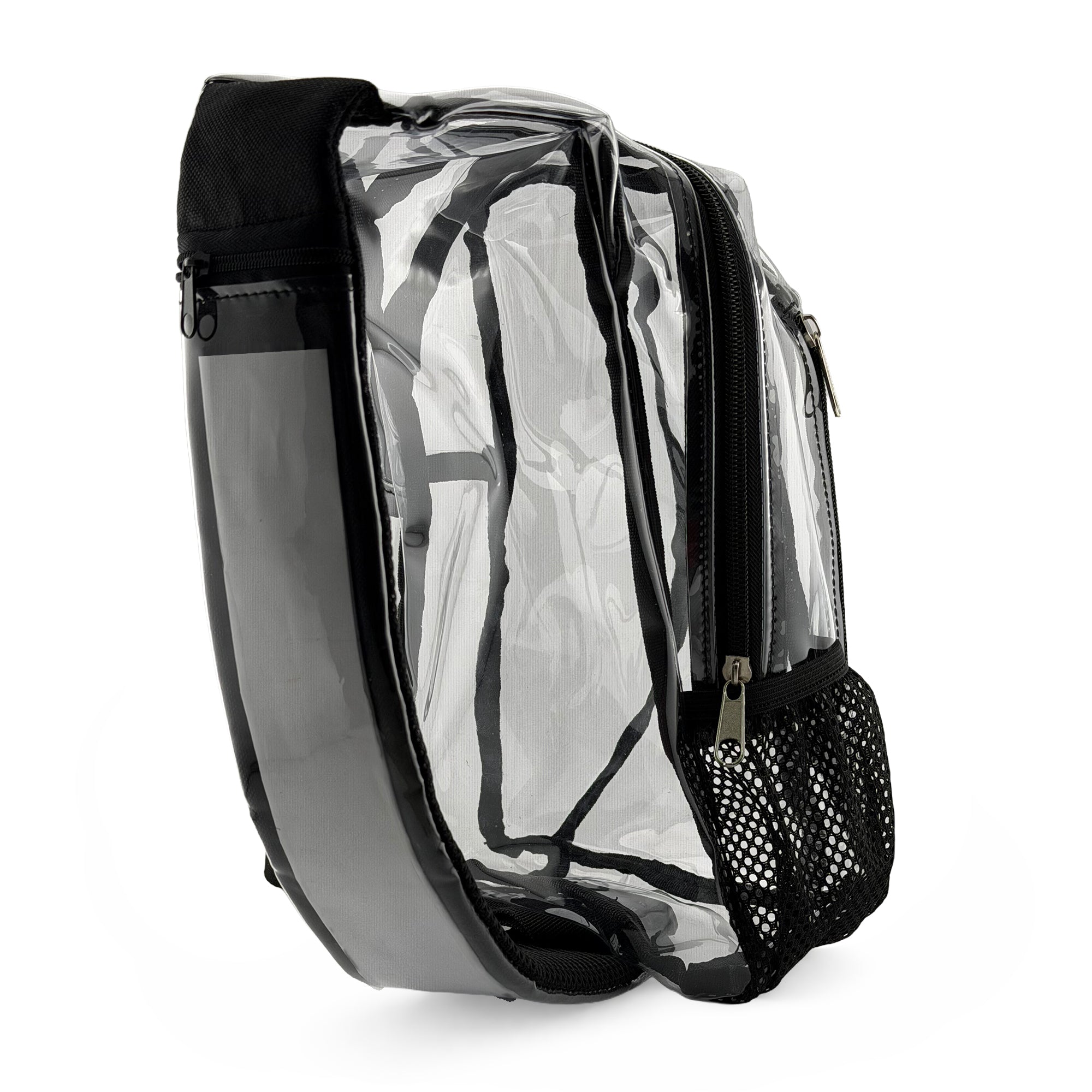 Etc.marketing CLEAR BAG Stadium Approved Sling Bag with CUSTOMIZABLE Strap Pocket – Transparent Crossbody Backpack for Concerts, Sports, Travel & Events - Show your team colors!