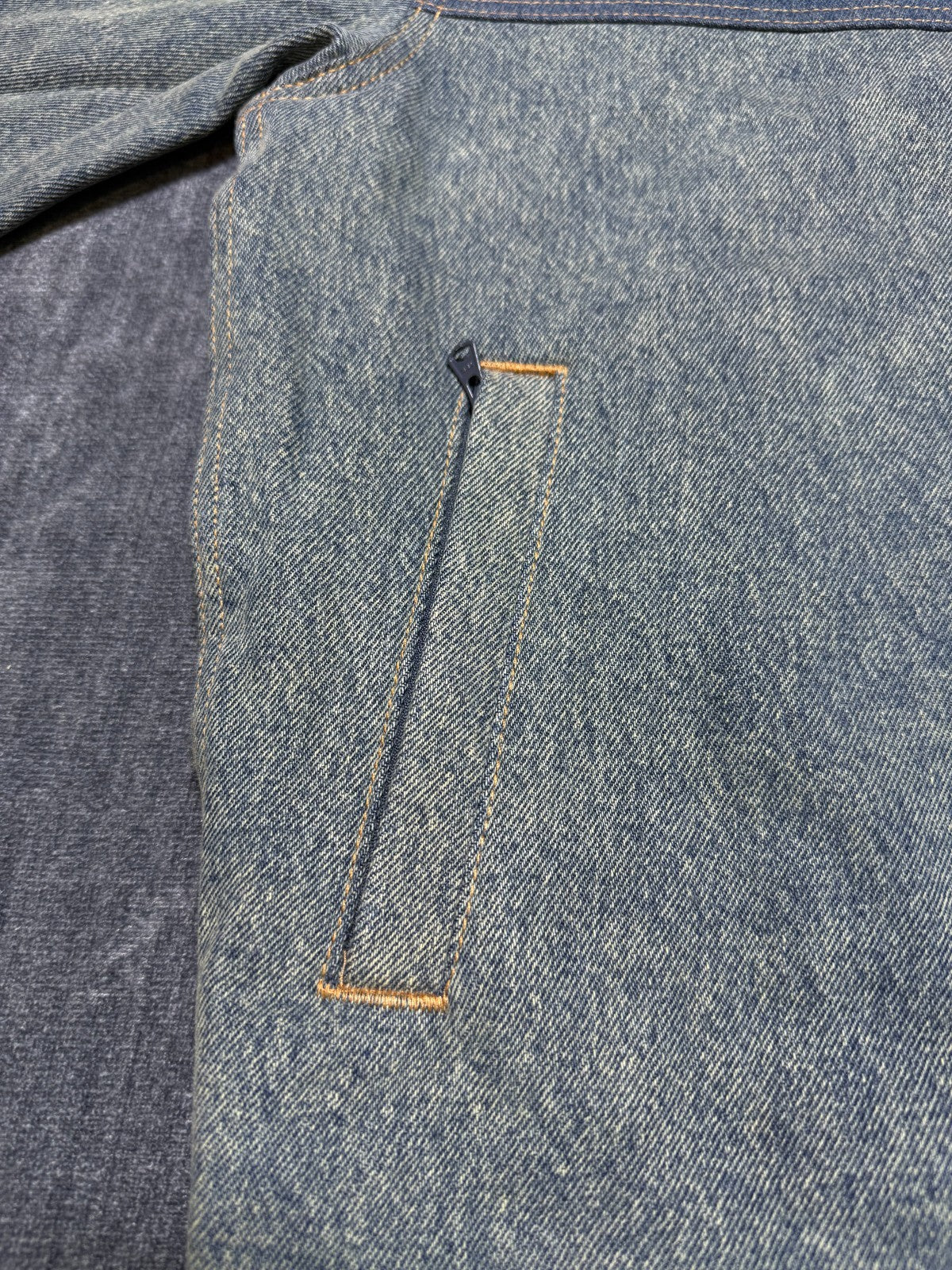 NWT Levi's X Tears Denim Track Jacket Men's Small Blue Full-Zip Collared Pockets
