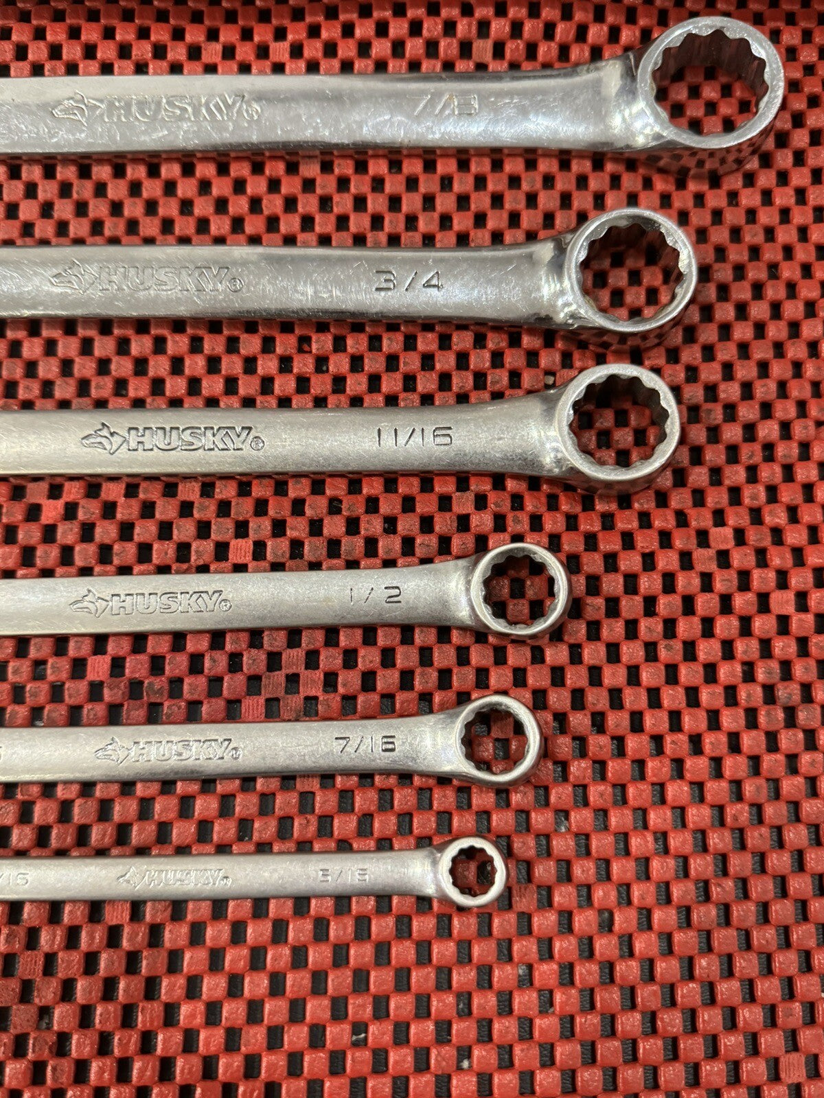 Husky Tools 6pc Set SAE Chrome combination wrench set W/husky Logo M6