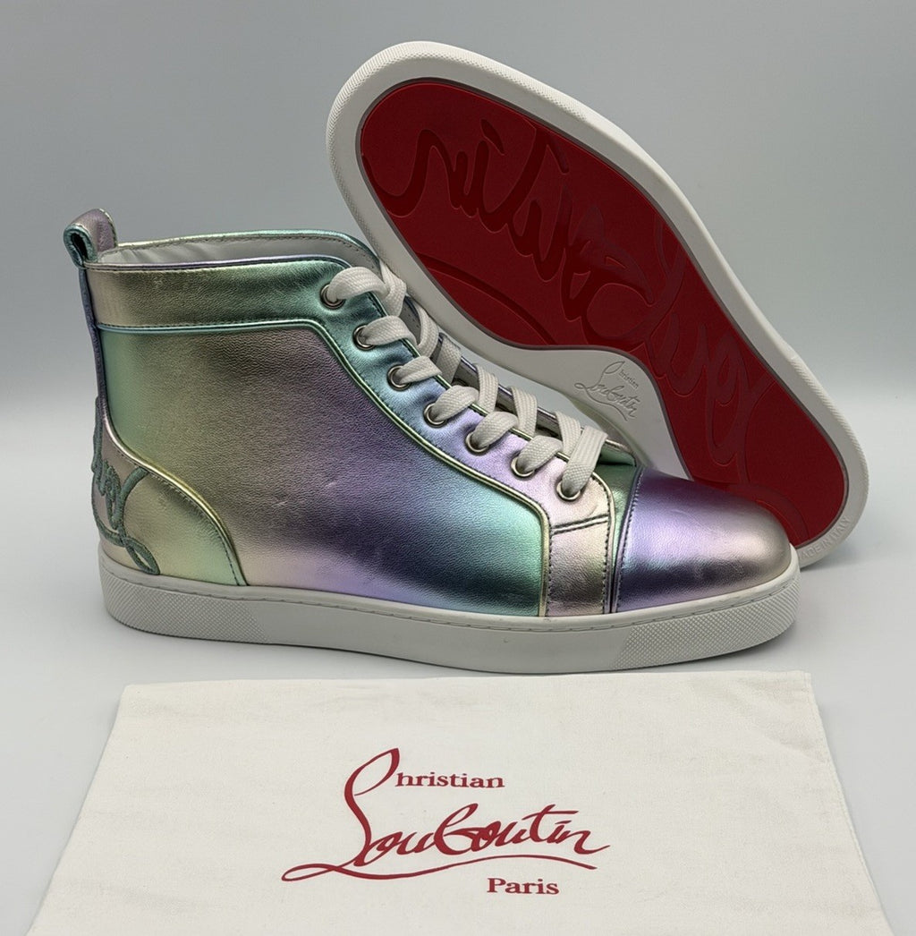 Christian Louboutin Fun Louis Flat Nappa Leather High Sneakers Size 40 EU | 9 US