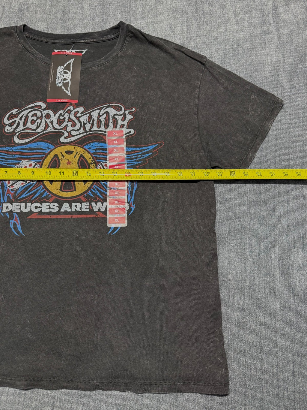 NWT Aerosmith Deuces are Wild Graphic Tee Shirt Women's XL Black 100% Cotton
