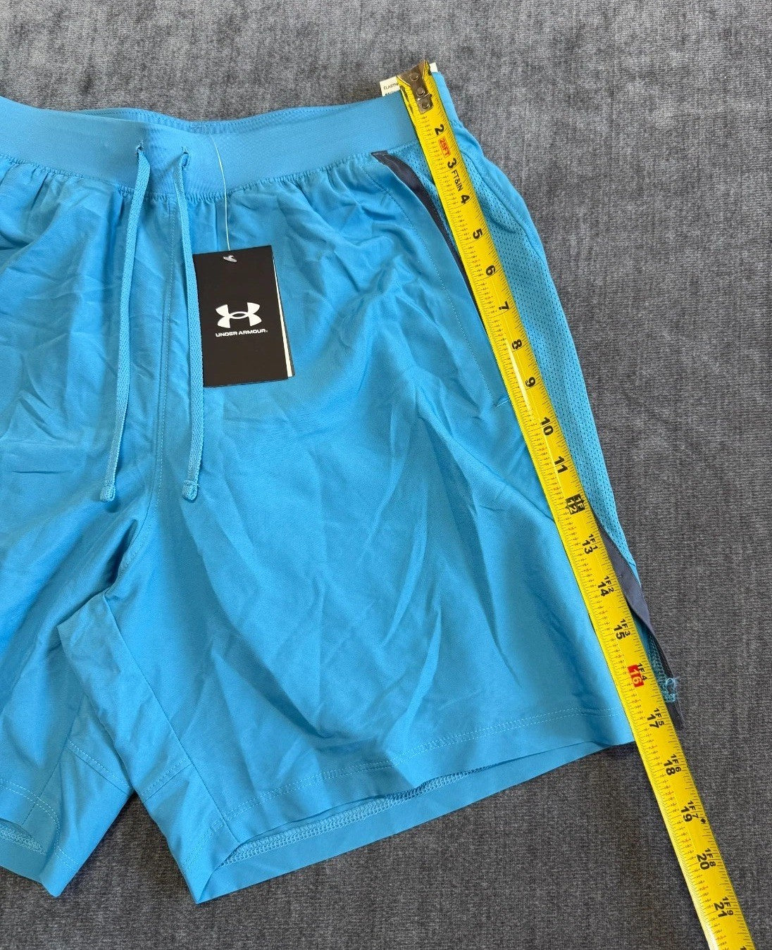 NWT Under Armour Launch Run 7" Shorts Men's Medium Blue Drawstring Lightweight