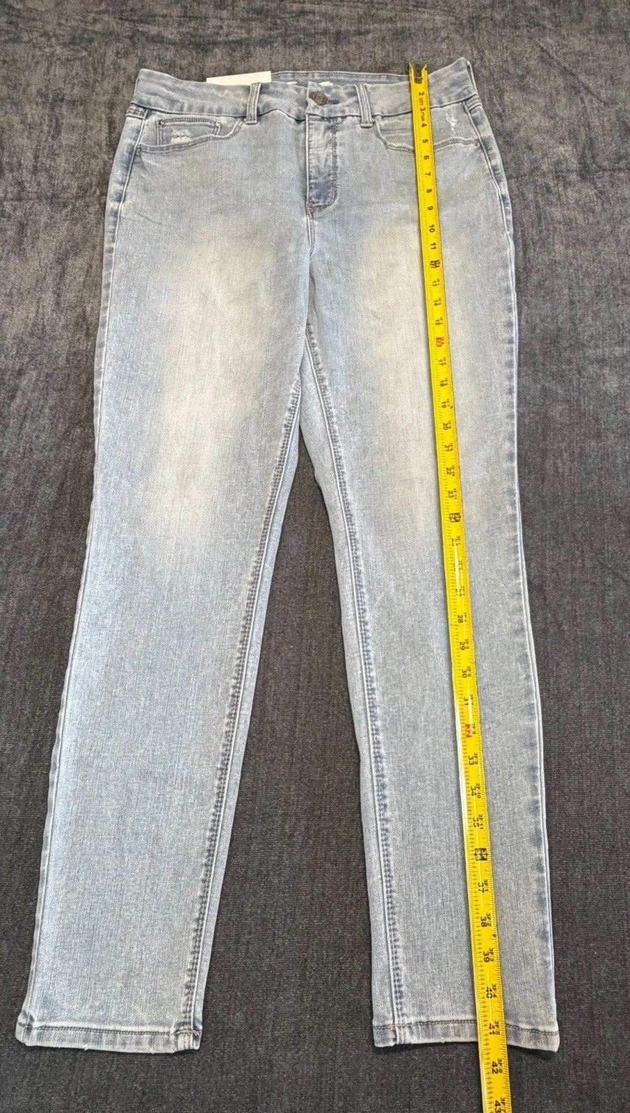 NWT Seven 7 Tummyless High Rise Skinny Jeans Women's 12 Blue Denim Medium Wash
