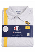 NWT Champion NCAA Polo Shirt Men's Medium Gray Short Sleeve Pullover Lightweight