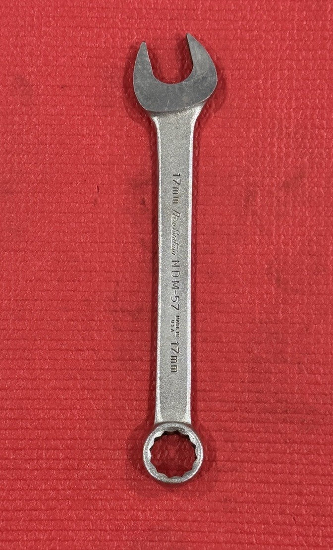 New Britain Tools NDM-57 USA 17mm Combination Wrench Forged Alloy Steel USA