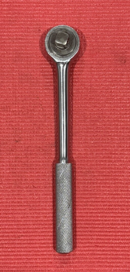 POWR KRAFT 84H4860 1/2 Drive Ratchet Round Head , Knurled Grip Made In Usa Rare