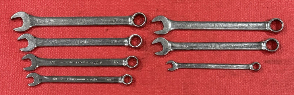Craftsman evolv Combination Wrench 12 Points Metric & SAE Lot of 7