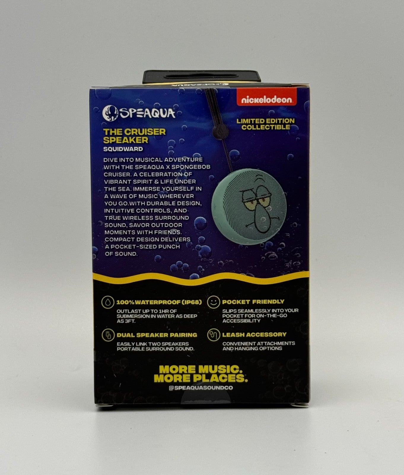 NEW Speaqua Squidward SpongeBob SquarePants 100% Waterproof Bluetooth Speaker