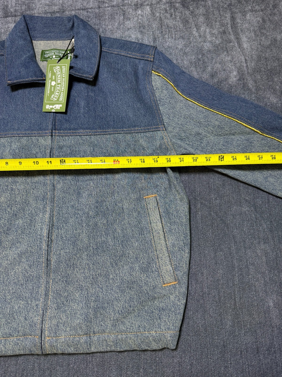 NWT Levi's X Tears Denim Track Jacket Men's Small Blue Full-Zip Collared Pockets