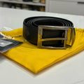MCM Black AREN Men's Black Leather Reversible Belt