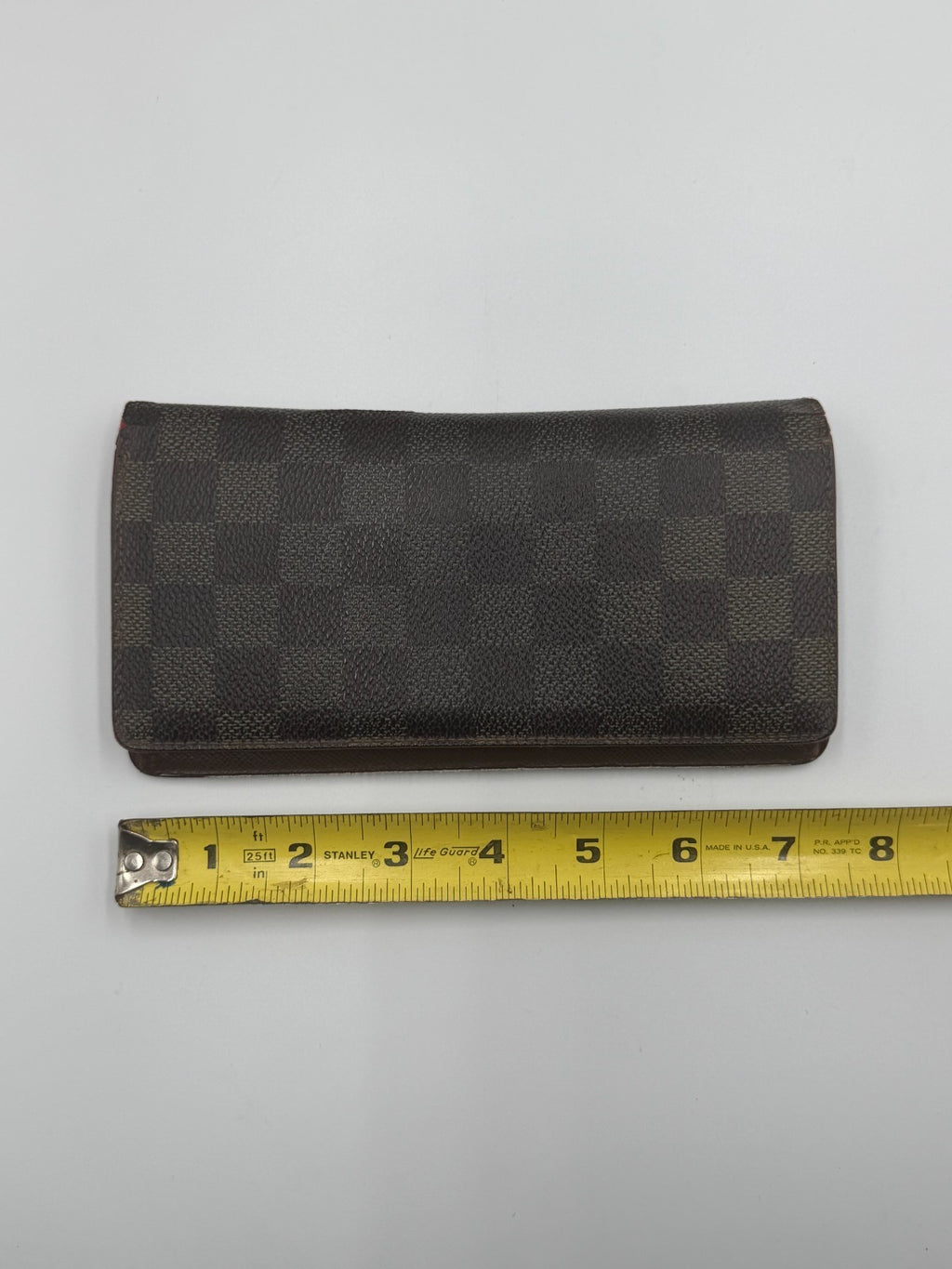 Authentic Louis Vuitton Vintage Brazza Wallet Men's Brown Damier Graphite Zip