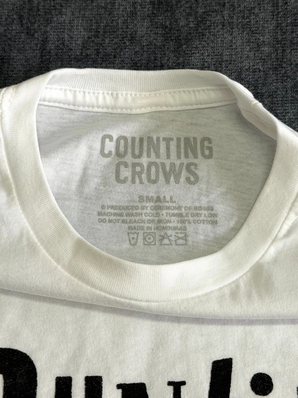 NWOT Counting Crows Ransom T-Shirt Unisex Small White Crew-Neck Short Sleeve