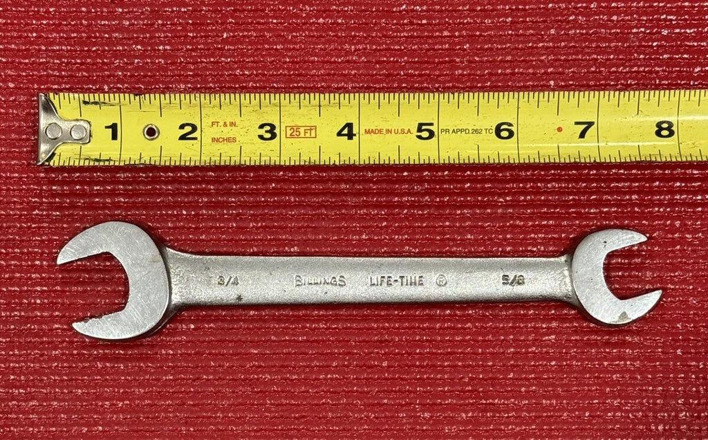 VTG Billings Tools Lifetime L1729, SAE 3/4" x 5/8" Open End Wrench Made in USA