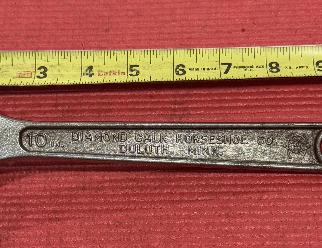 Vintage Diamond Calk Horseshoe Co. Duluth 10” Adjustable Wrench Díamalloy USA