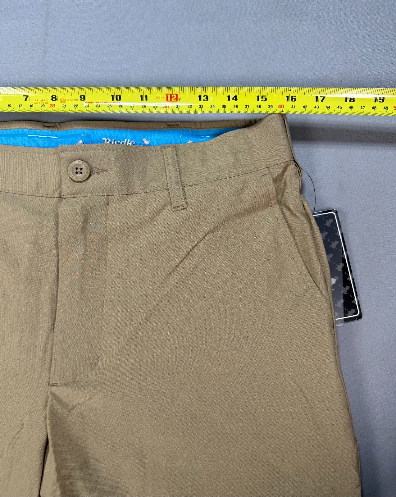 Birdie Bound Golf Chino Pants Men's 32x30 Khaki Flat Front Stretch Performance