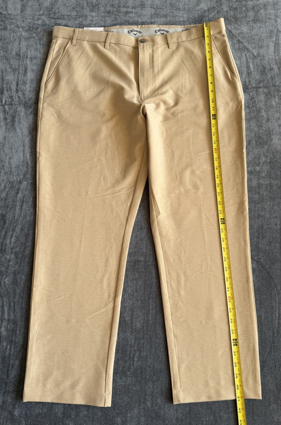 Callaway Opti-Dri Stretch Golf Pants Chinchilla Beige Mens 40x30 Performance NWT