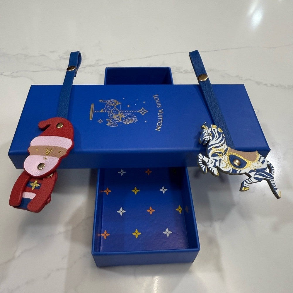 Louis Vuitton Blue Box with Christmas Leather charms