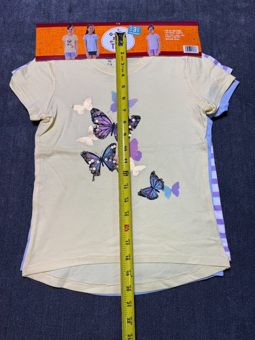 NWT Member's Mark My Favorite T-Shirts Girls 7/8 Multi Short Sleeve - Lot of 3