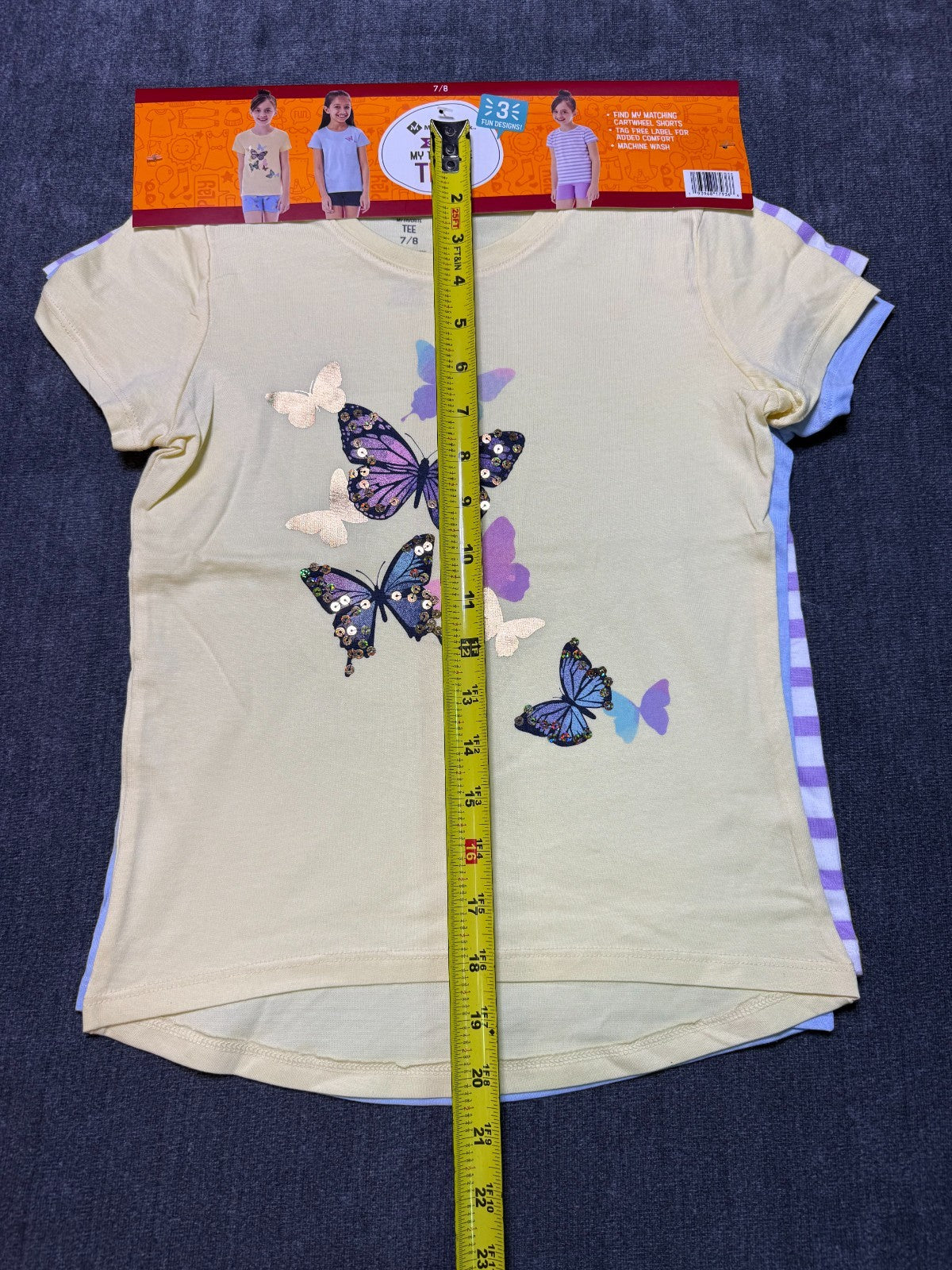 NWT Member's Mark My Favorite T-Shirts Girls 7/8 Multi Short Sleeve - Lot of 3