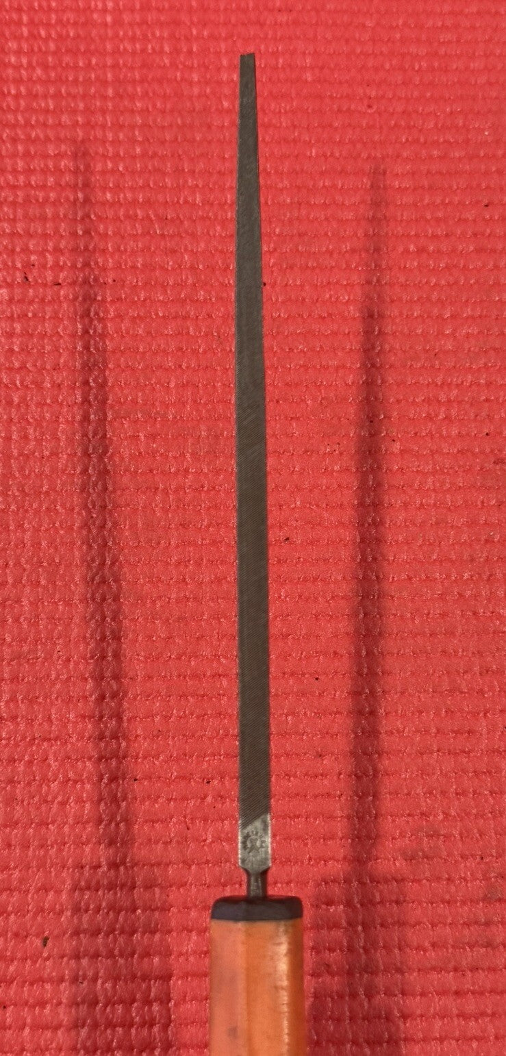 Vintage Nicholson 6" Slim Taper File With Handle Made In USA