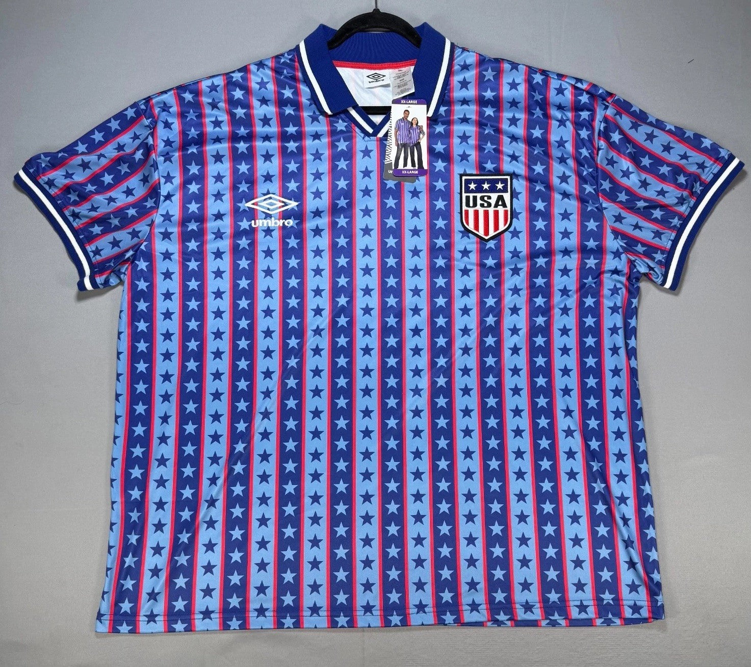 NWT Umbro United States National Soccer Team Jersey Men's 2XL Blue