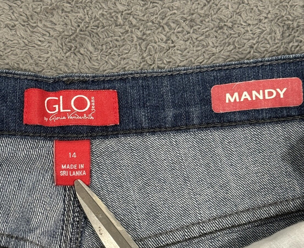 Glo by Gloria Vanderbilt Women's Size 14 Mandy Blue Denim Jeans