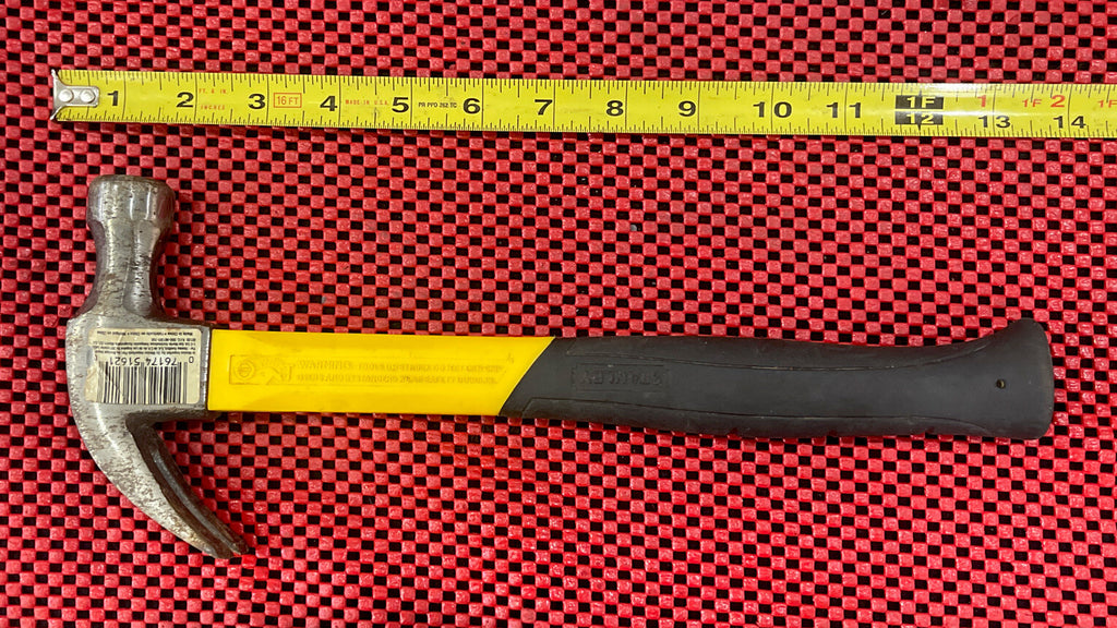 Stanley Curved Claw Fiberglass Nail Hammer Yellow/Black 16 Oz.