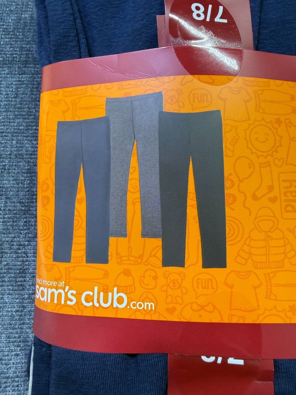 NWT Member's Mark My Favorite Leggings Girls 7/8 Multicolor Preppy - 3-Pack