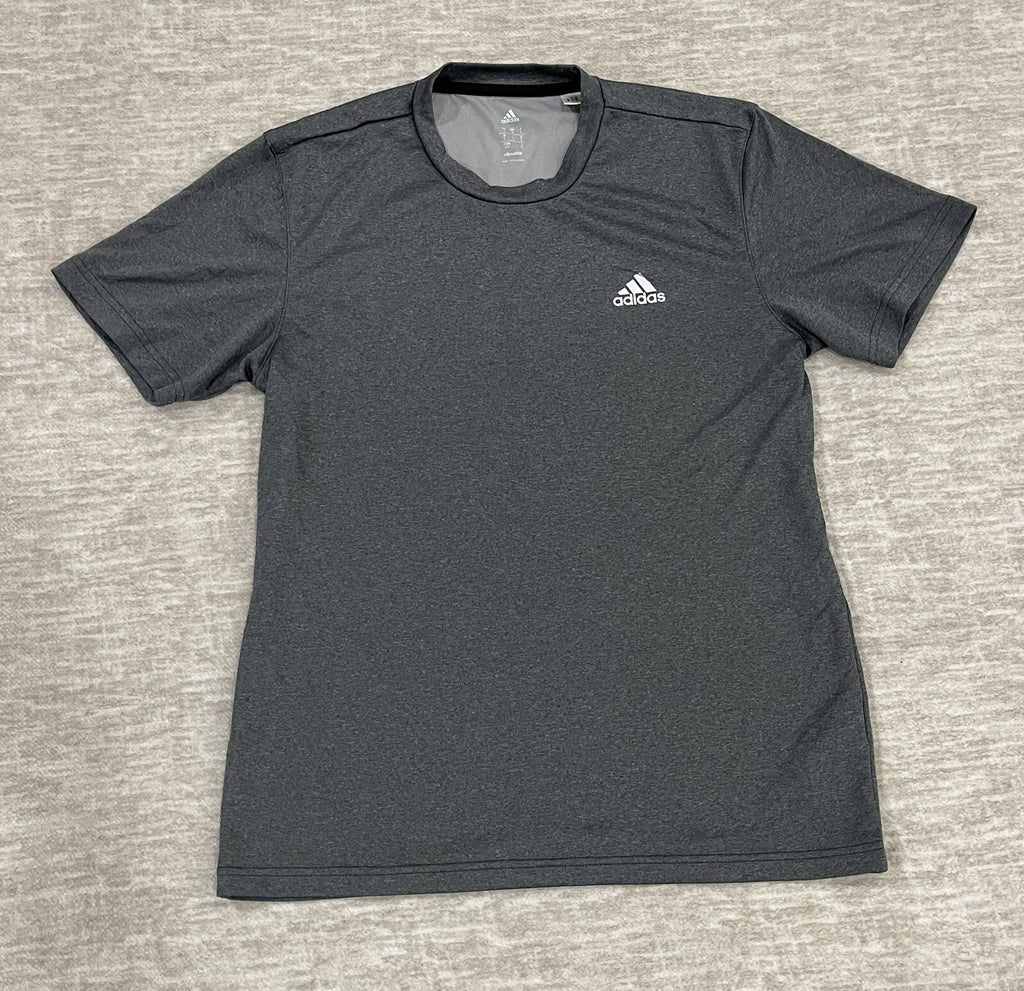 Adidas Climalite Grey Dry Fit Short Sleeve Shirt, Men’s T-shirt Small (S)