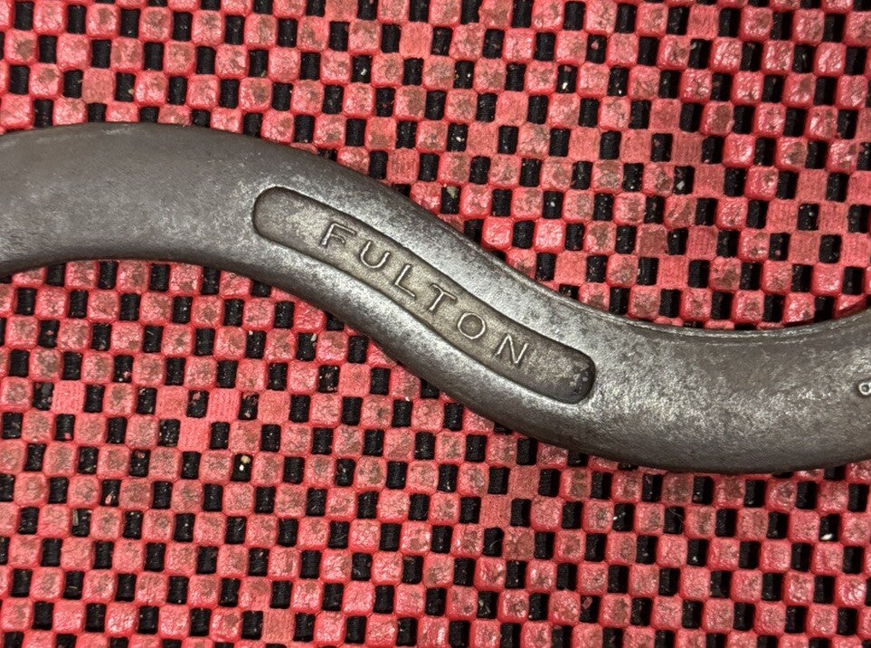 Vintage Fulton C1 Curved "S" Shaped, Open End Wrench 7/8”x 25/32” Made In USA N5