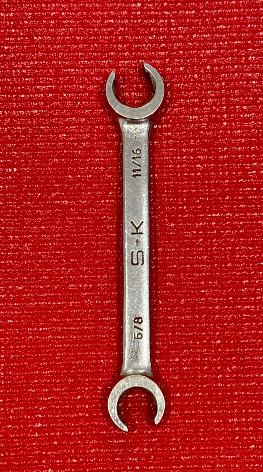 Vintage S-K Tools F-2022 5/8" X 11/16" Open End Flare Nut Wrench Made In USA Sk