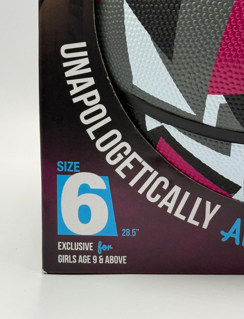 New Angel Reese Artistic Rubber Basketball 28.5" Pink Black Outdoor - Size 6