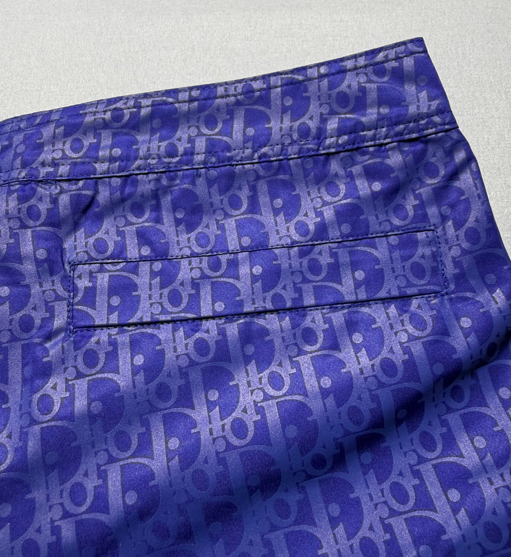 NWT Authentic Dior Oblique Shorts Men's size 2XL Blue Monogram Luxury Trunks