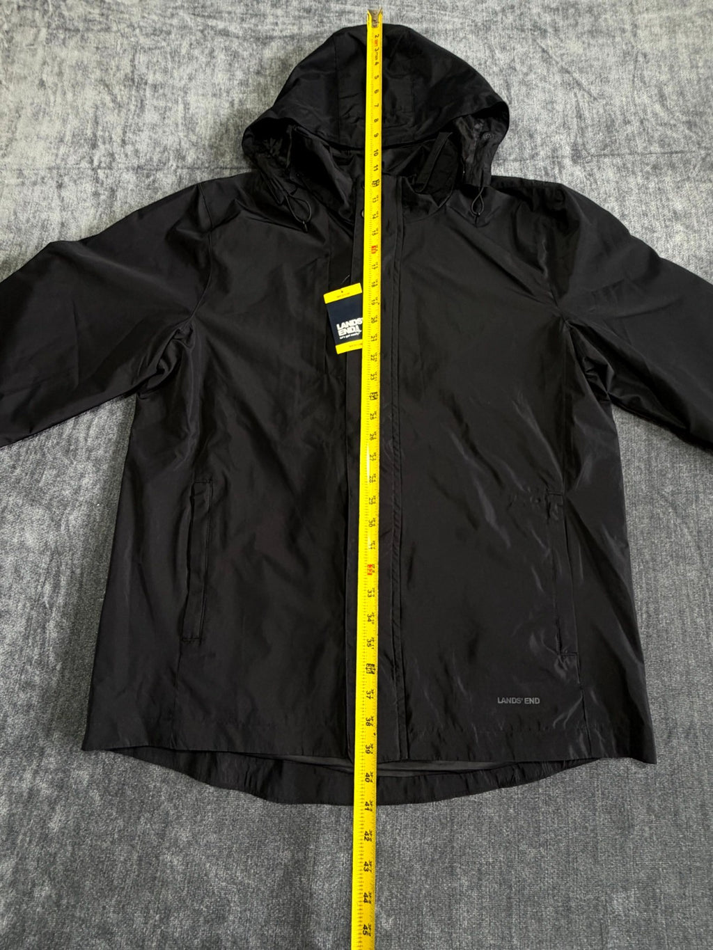 NWT Lands' End All-Weather 3-in-1 Jacket Men's Medium Black Full-Zip Hooded