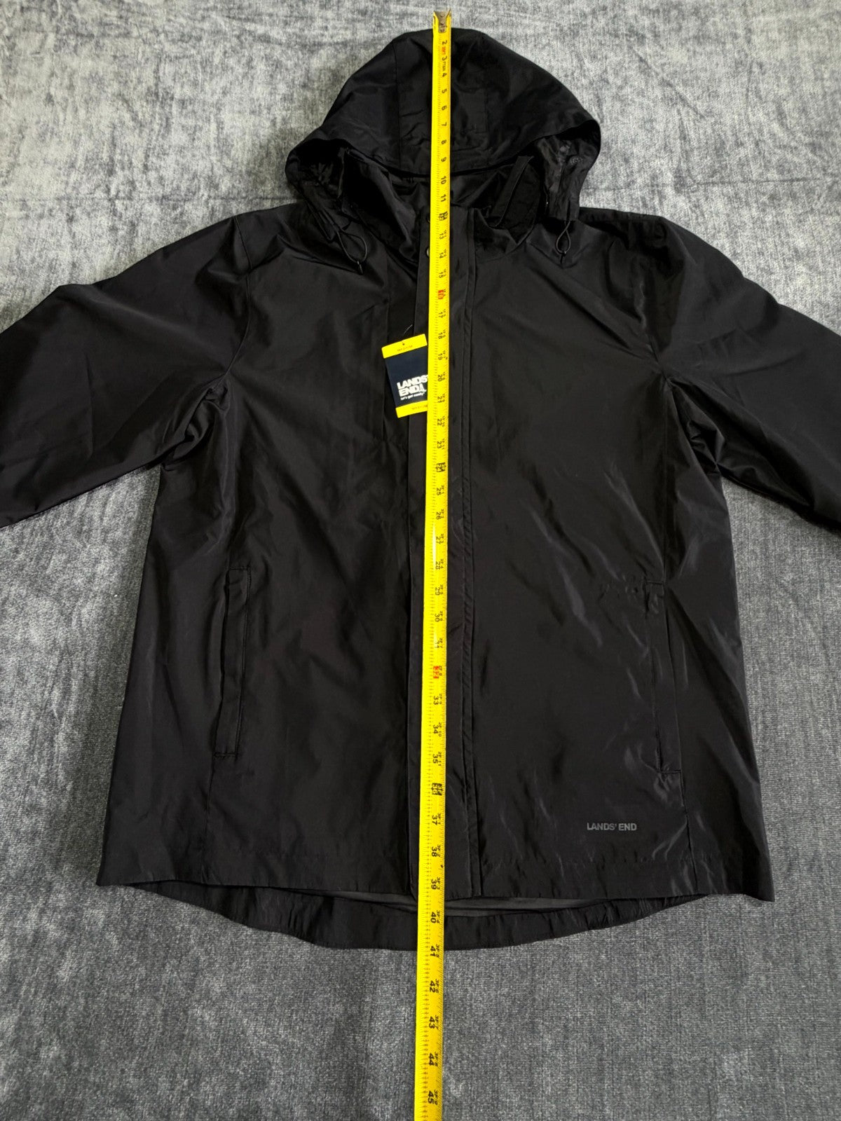NWT Lands' End All-Weather 3-in-1 Jacket Men's Medium Black Full-Zip Hooded
