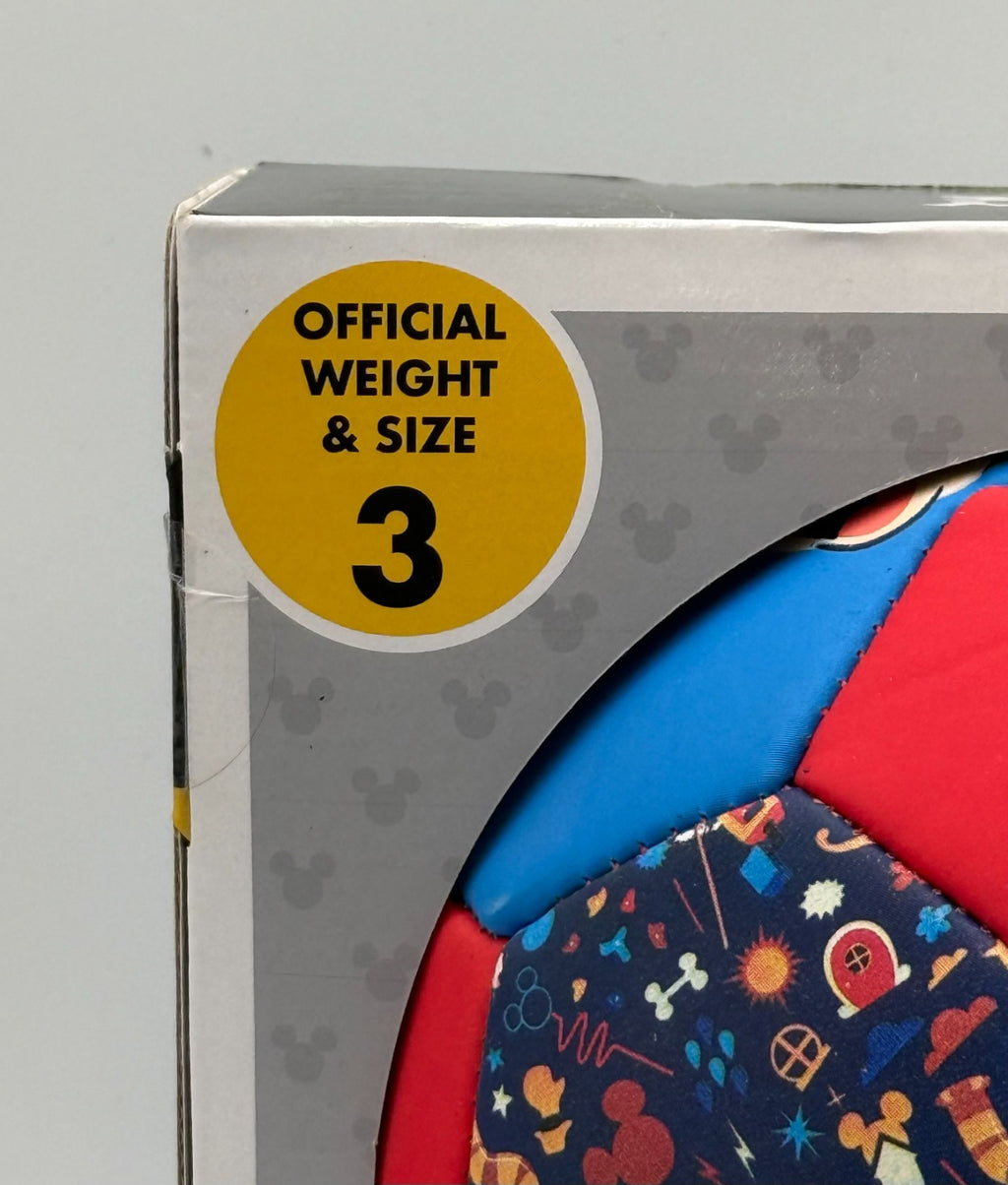 New Disney Mickey Mouse Soccer Ball Kids Blue Red Football Outdoor - Size 3