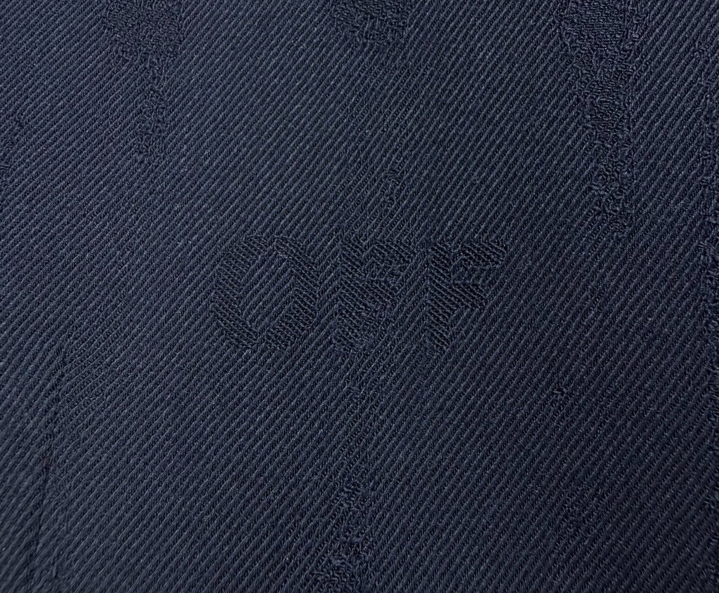 Off-white Shibori Jacquard Slim Double Breasted Jacket Men's Navy Blue 48 Casual