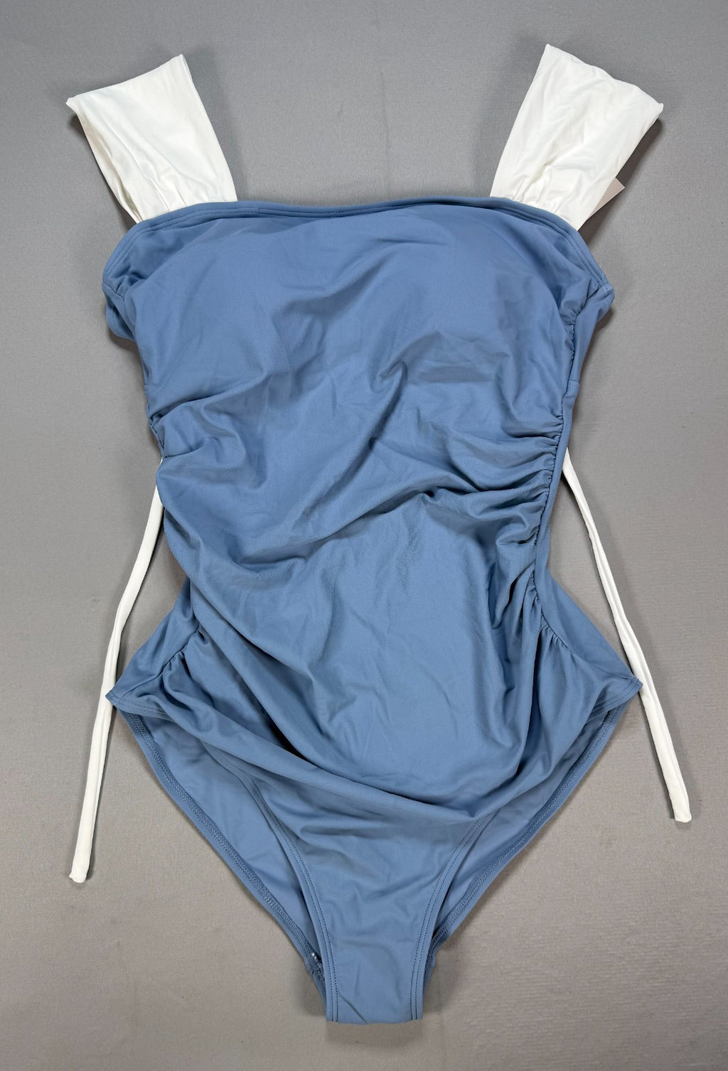 NWT B2prity One Piece Swimsuit Women’s Medium Blue Ruched Tummy Control Beach