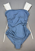 NWT B2prity One Piece Swimsuit Women’s Medium Blue Ruched Tummy Control Beach
