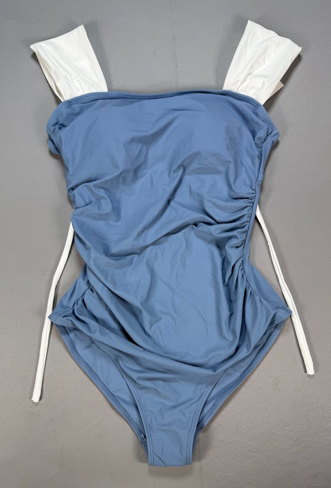 NWT B2prity One Piece Swimsuit Women’s Medium Blue Ruched Tummy Control Beach