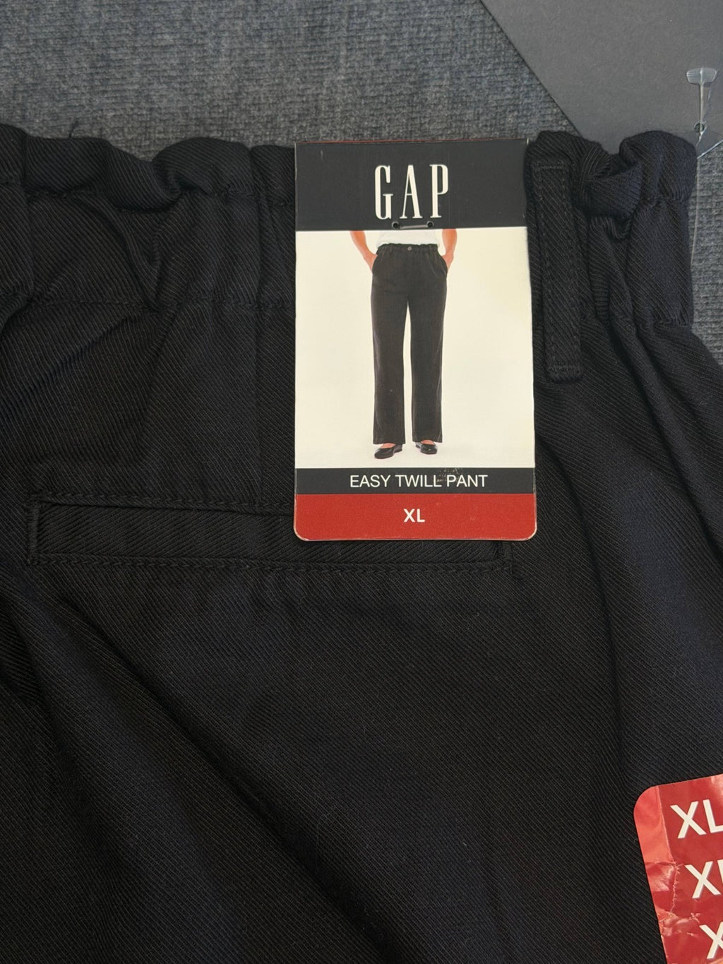 Gap Relaxed Fit Straight Leg Easy Twill Pant Women's XL Black Flat Front Preppy