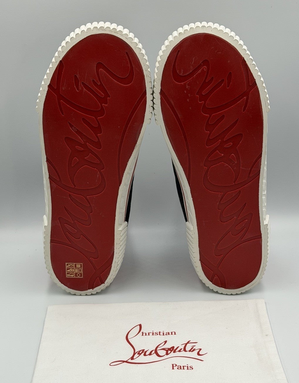 Authentic Christian Louboutin Pedro Donna Canvas Sneakers Size 44.5 EU; 11.5 US