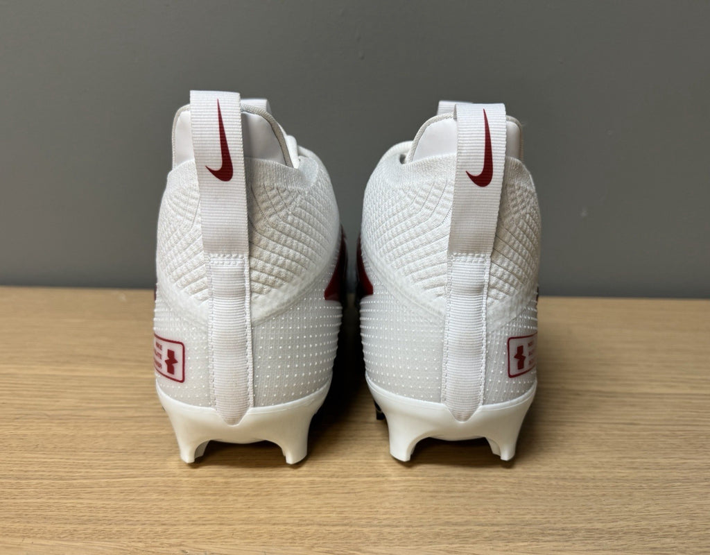 NEW Nike Alpha Menace 4 Elite Football Cleats White | Red MEN'S SIZE 13.5
