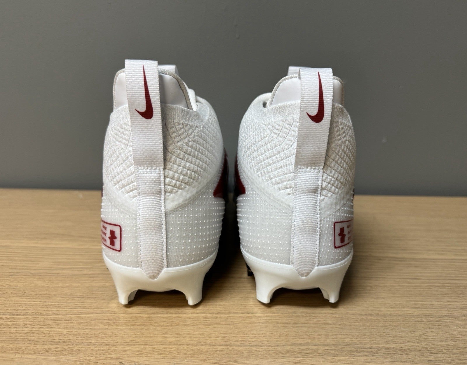 NEW Nike Alpha Menace 4 Elite Football Cleats White | Red MEN'S SIZE 13.5