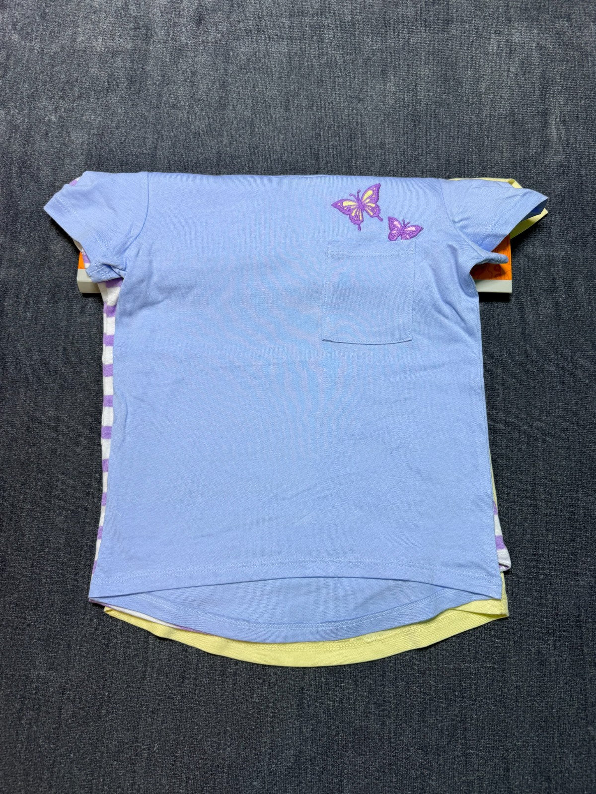 NWT Member's Mark My Favorite Active Tees Girls 4/5 Multicolor Preppy - 3-Pack