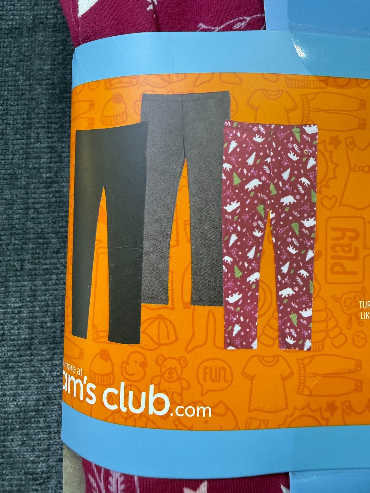 NWT Member's Mark My Favorite Leggings Girls 6/6X Multicolor Preppy - 3-Pack