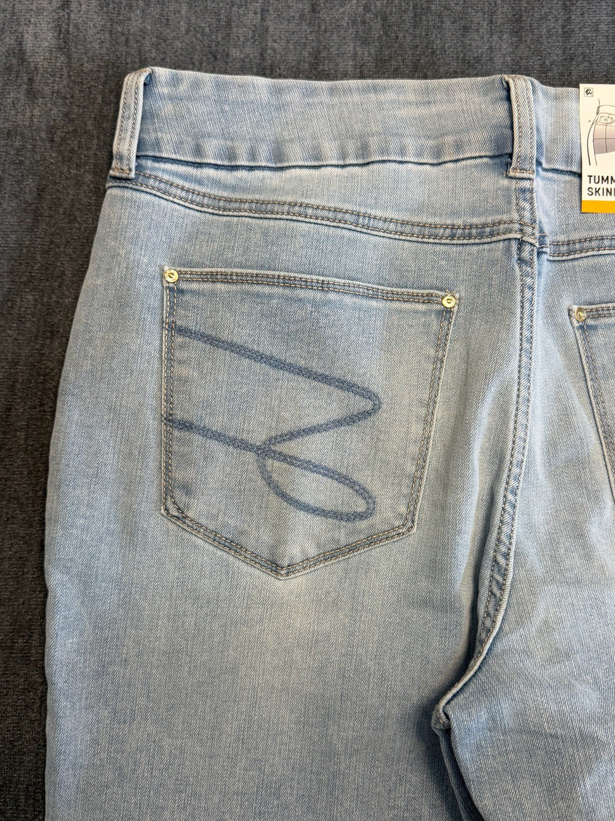 NWT Seven 7 Tummyless High Rise Skinny Jeans Women's 12 Blue Denim Medium Wash