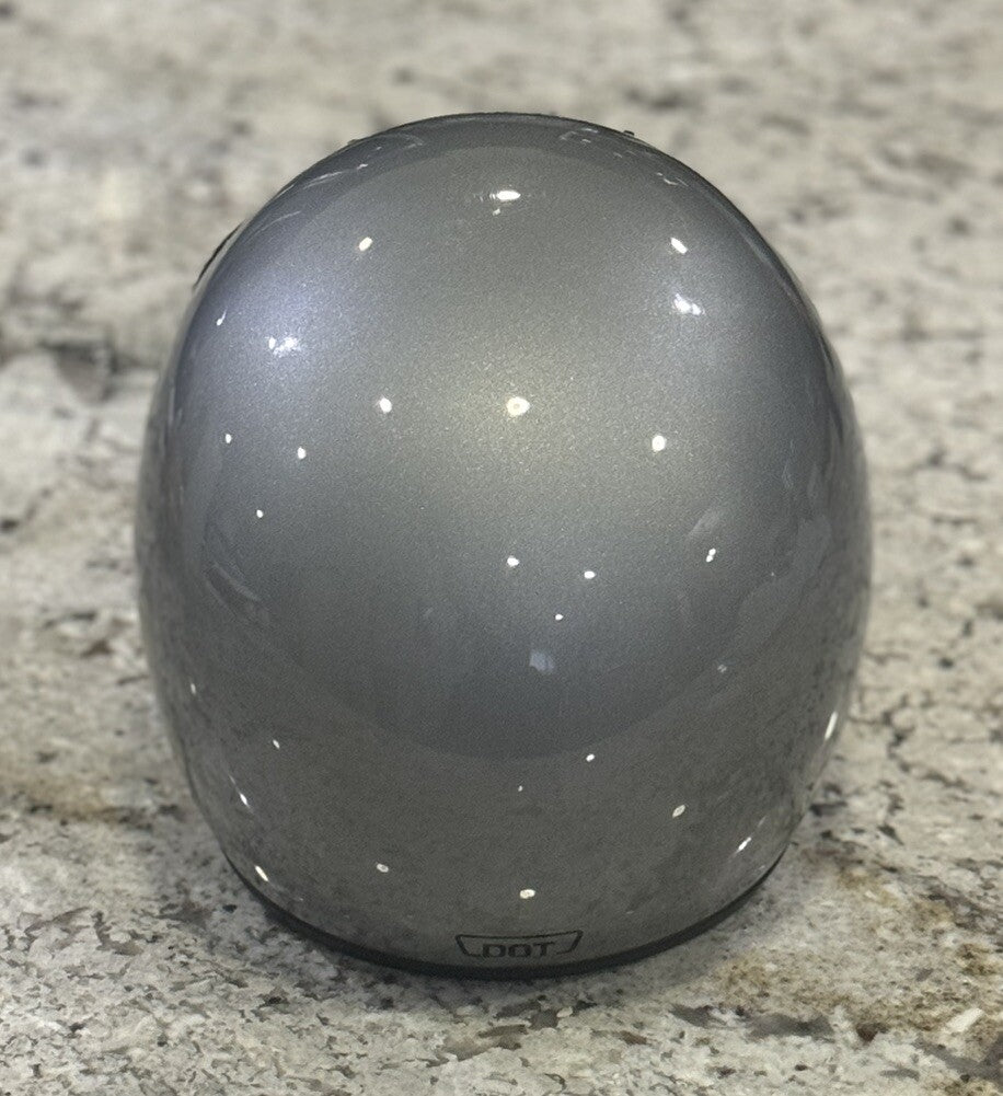 Z1R Open Face Helmet Gloss Silver, Unisex Size XS DOT Motorcycle Helmet NEW