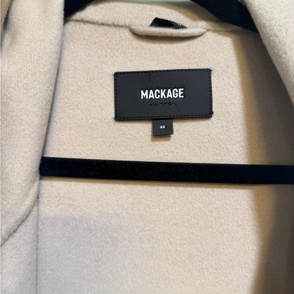 Mackage Men's Beige Hooded Trench Coat